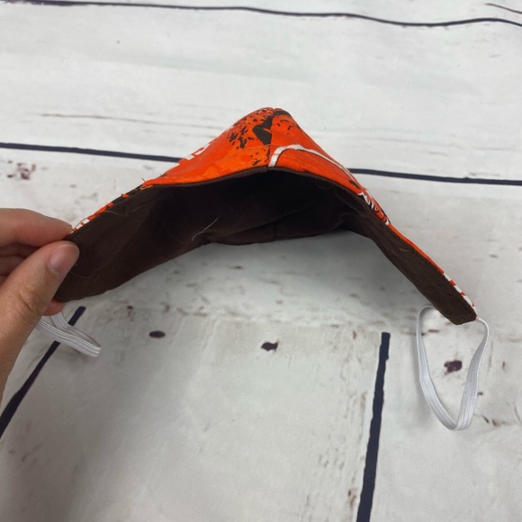 Triple Layer Cleveland Browns Cloth Face Mask - Picture 4 of 11